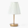 Short Rechargeable Lamp with Cream Shade (18cm)