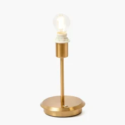 Short Rechargeable Lamp with Cream Shade (18cm)
