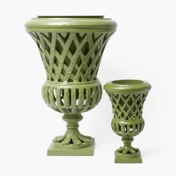 Small Adelaide Green Lattice Urn Vase