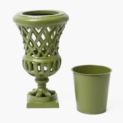 Small Adelaide Green Lattice Urn Vase