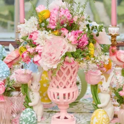 Small Adelaide Pink Lattice Urn Vase