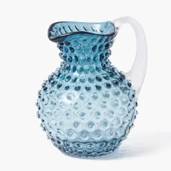 Small Blue Hobnail Jug