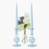 Small Camille Azure Candle Holders (Pair)