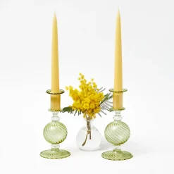 Small Camille Olive Candle Holder (Pair)