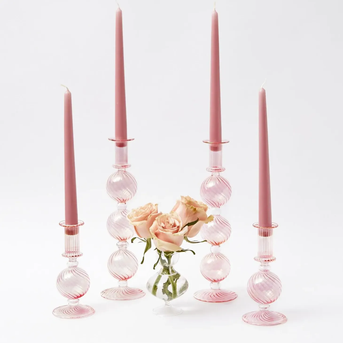 Small Camille Peony Candle Holder (Pair)