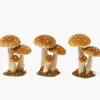 Small Caramel Velvet Mushrooms (Set of 3)