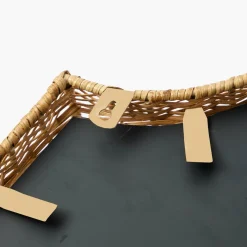Small Celine Bow Rattan Mirror