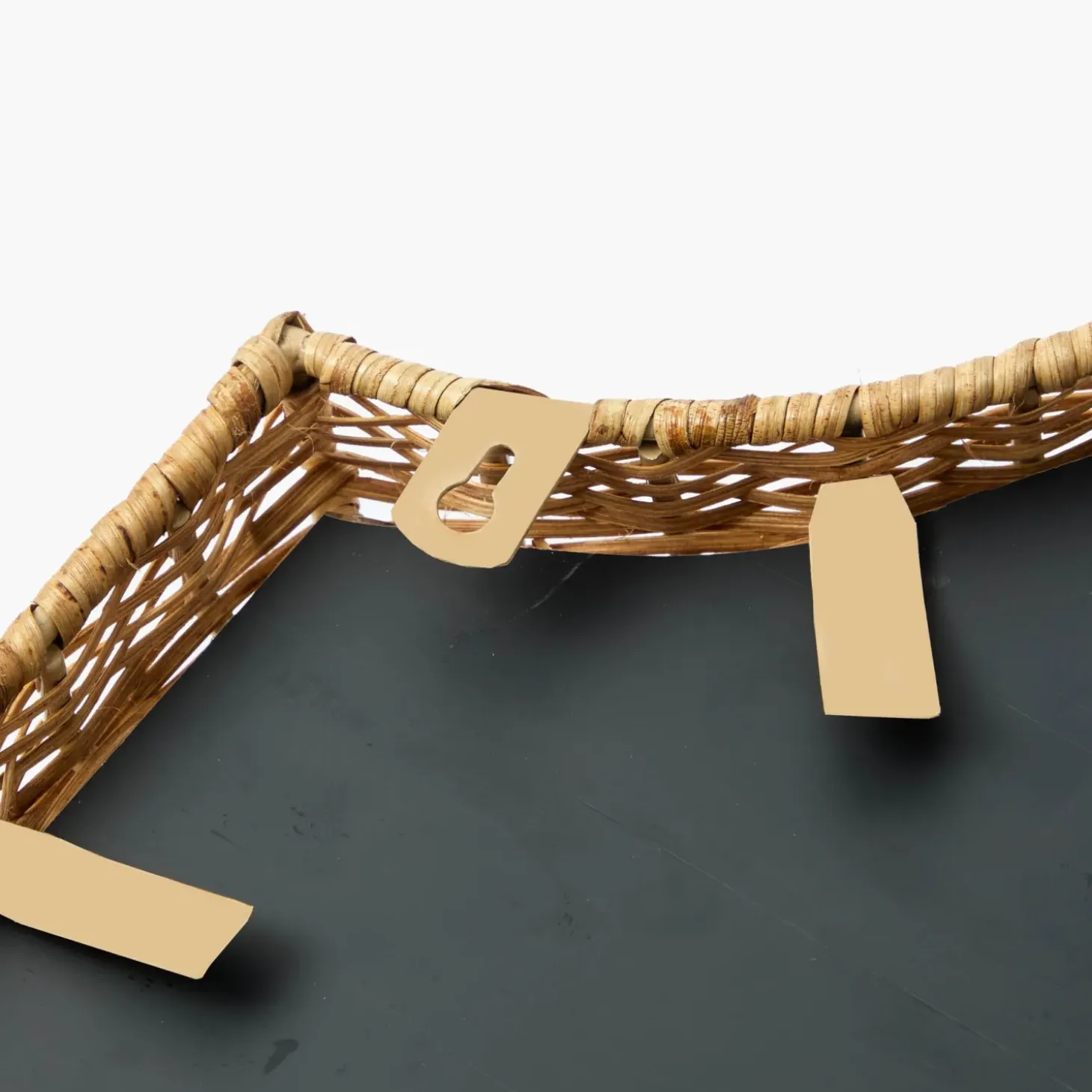 Small Celine Bow Rattan Mirror