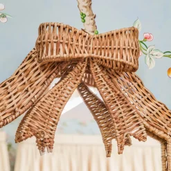 Small Celine Bow Rattan Mirror