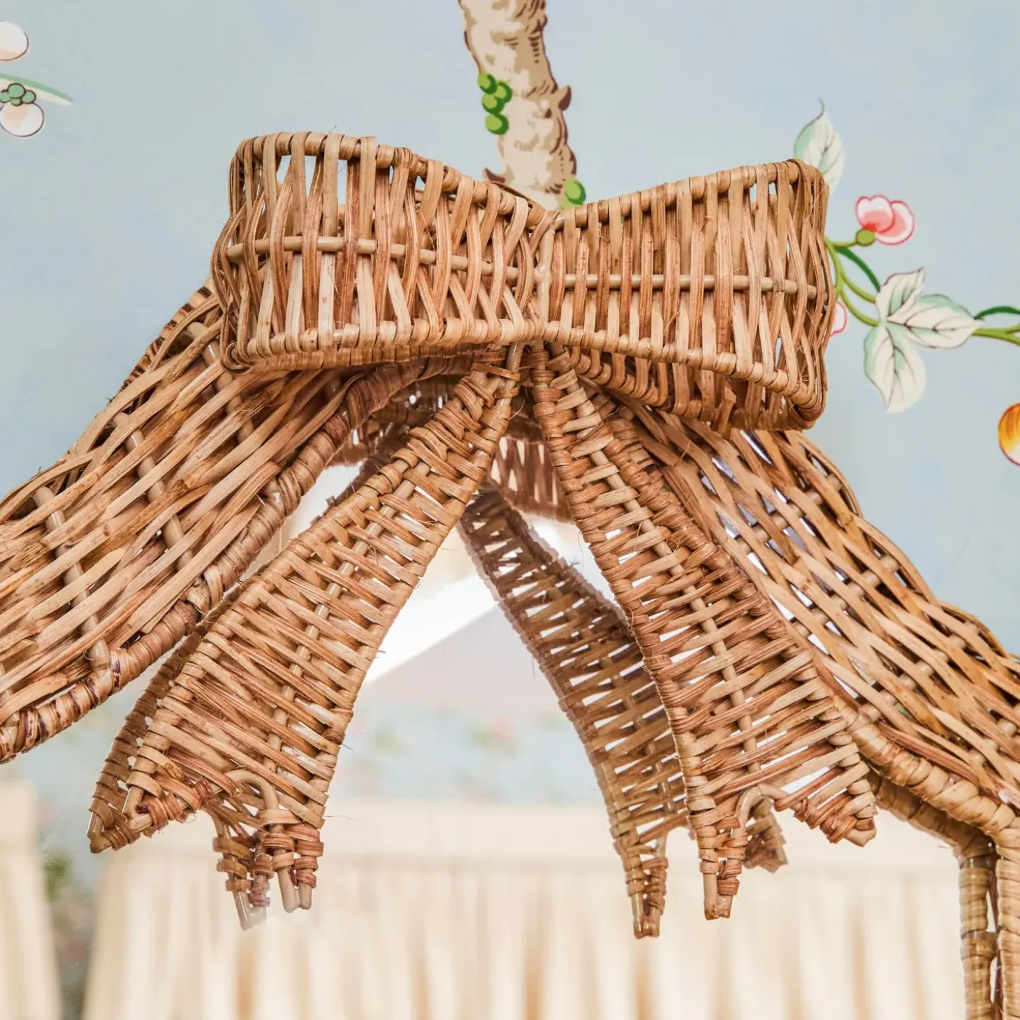 Small Celine Bow Rattan Mirror
