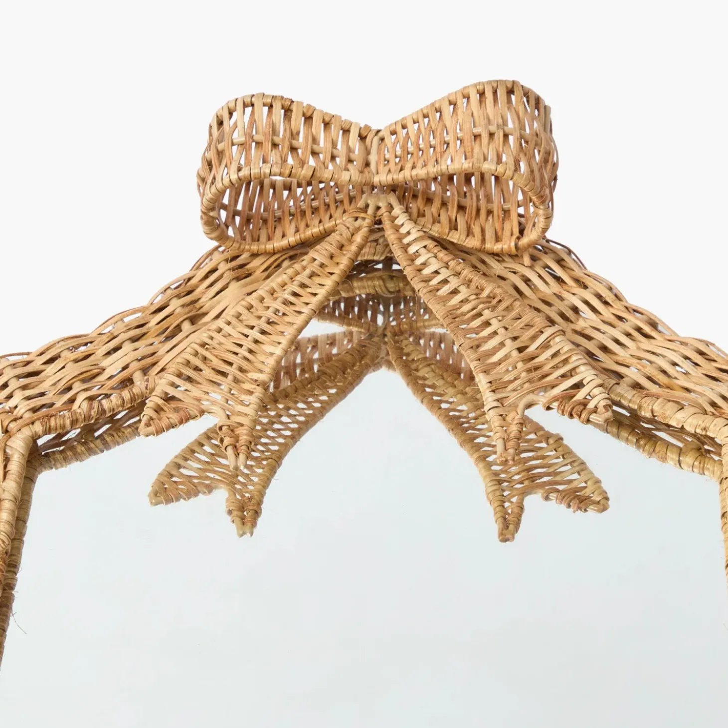 Small Celine Bow Rattan Mirror