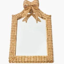 Small Celine Bow Rattan Mirror