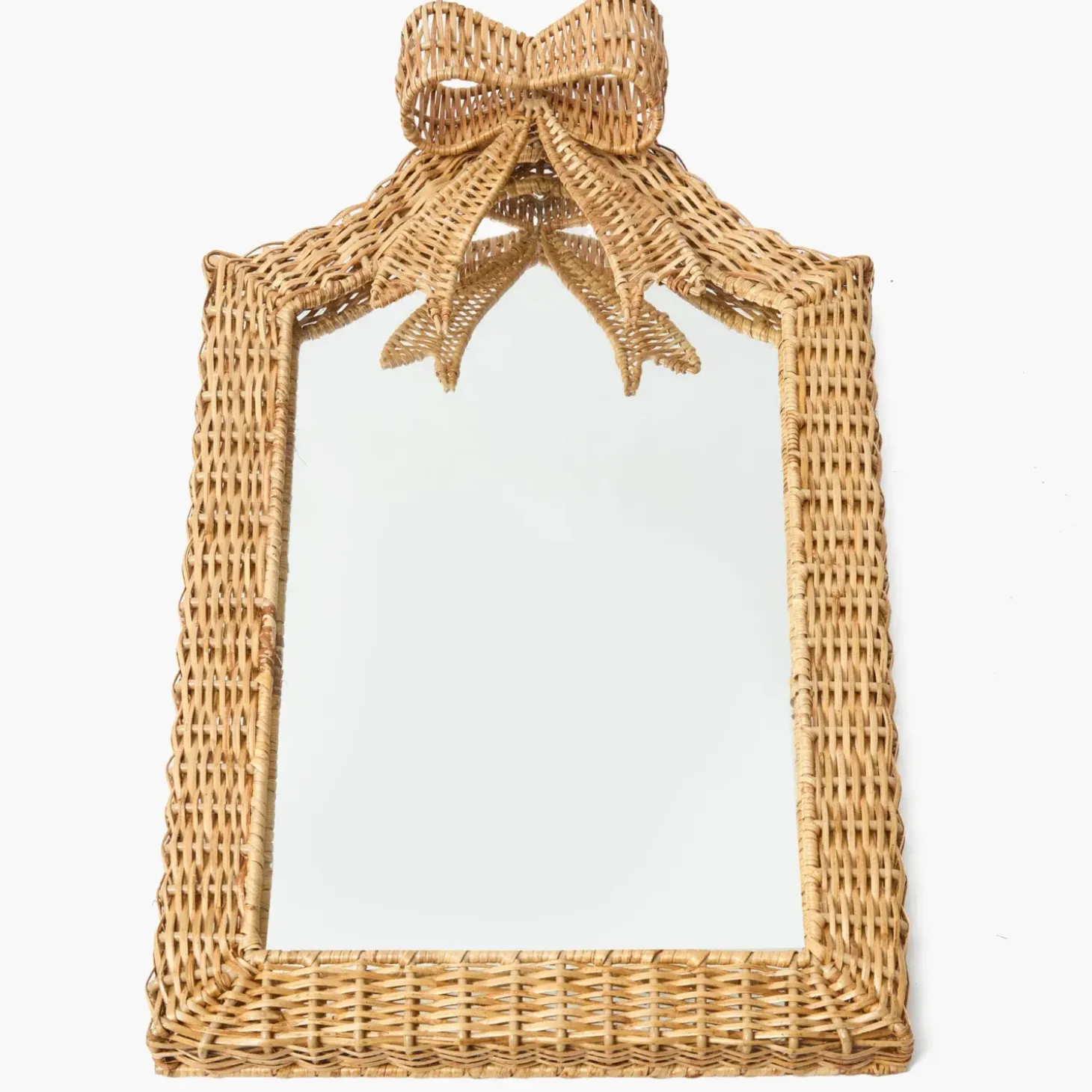 Small Celine Bow Rattan Mirror