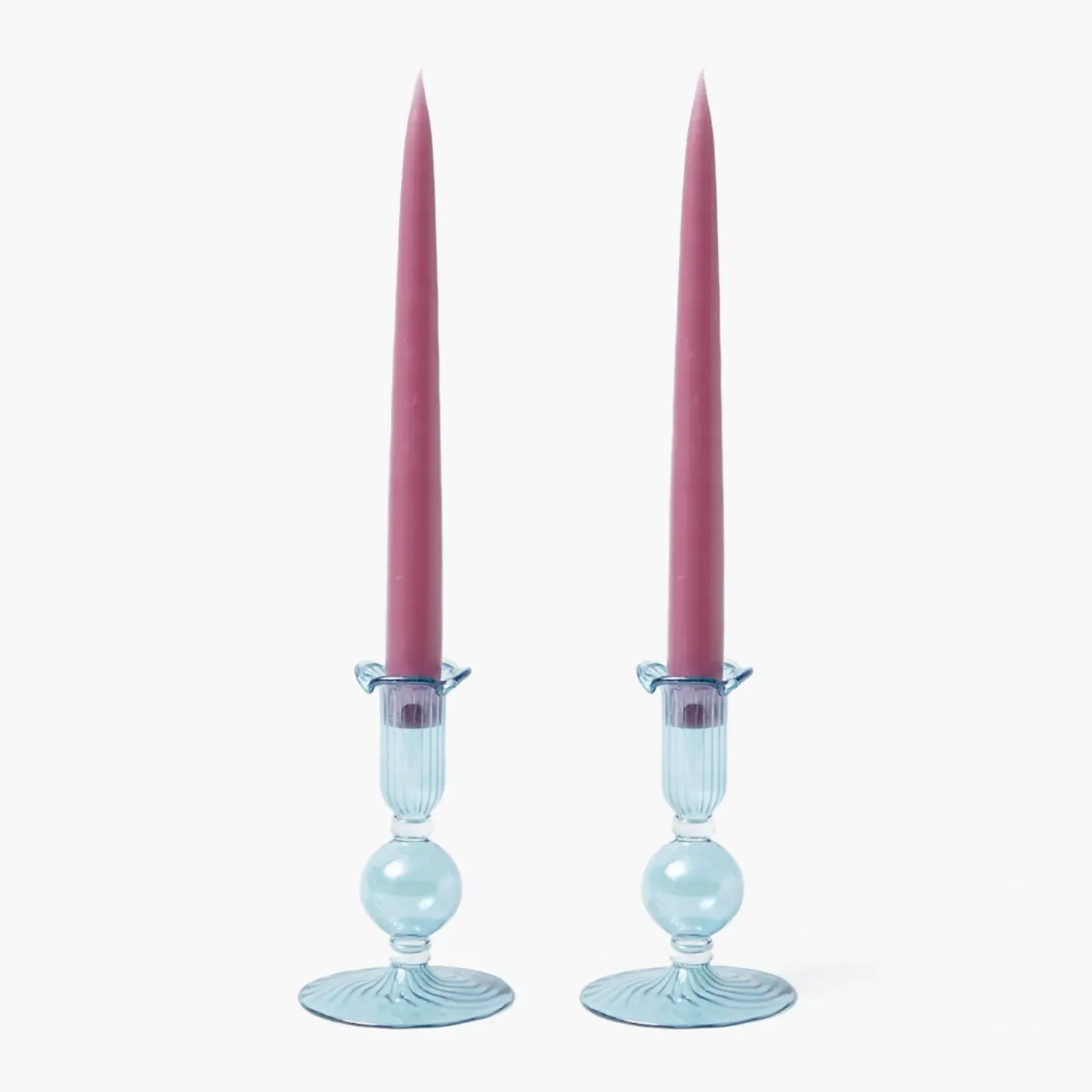 Small Eden Blue Candle Holder (Pair)