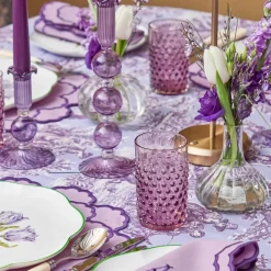 Small Eden Purple Candle Holder (Pair)