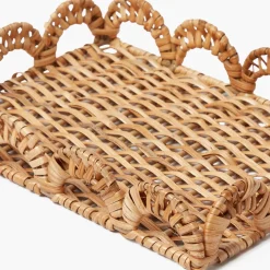 Small Elena Rattan Tray