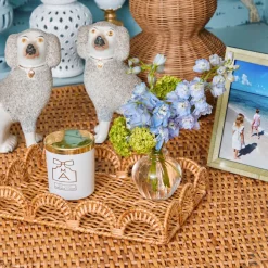 Small Elena Rattan Tray