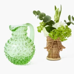 Small Emerald Hobnail Jug