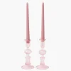 Small Gisele Pink Candle Holder (Pair)