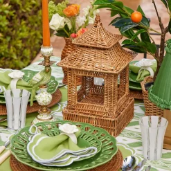 Small Green Parrot Candle Holders (Pair)