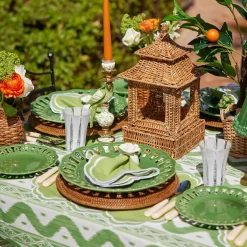 Small Green Parrot Candle Holders (Pair)