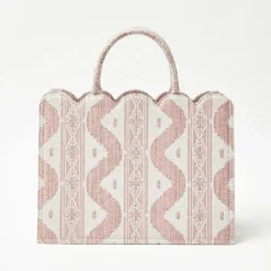 Small Mrs. Alice Tote Bag (Pink Ikat)