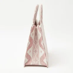 Small Mrs. Alice Tote Bag (Pink Ikat)