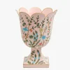 Small Pink Chinoiserie Tole Urn Vase