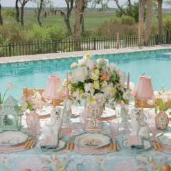 Small Pink Chinoiserie Tole Urn Vase