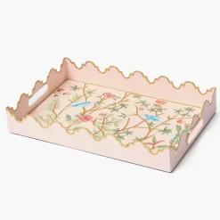 Small Pink Chinosierie Tole Tray
