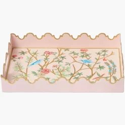 Small Pink Chinosierie Tole Tray