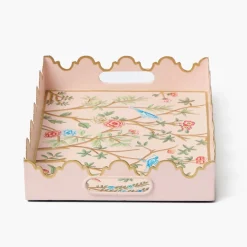 Small Pink Chinosierie Tole Tray