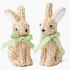 Small Raffia Rabbit (Pair)