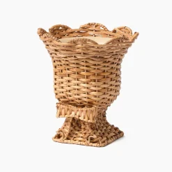 Small Rattan Bow Urn Vase