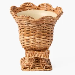 Small Rattan Bow Urn Vase