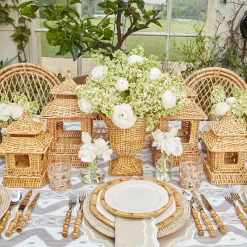Small Rattan Urn Vase