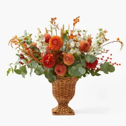 Small Rattan Urn Vase