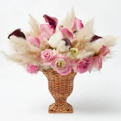 Small Rattan Urn Vase