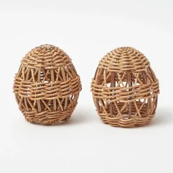 Small Rattan Woven Egg (Pair)