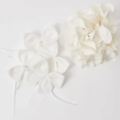Snow White Velvet Napkin Bows (Set of 4)