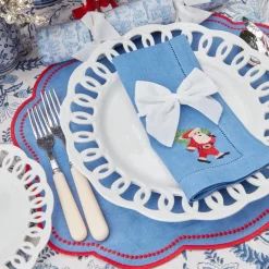 Snow White Velvet Napkin Bows (Set of 4)