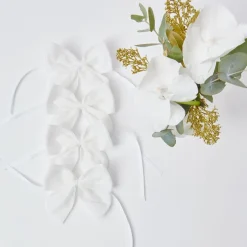 Snow White Velvet Napkin Bows (Set of 4)