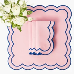 Sofia Pink Appliqué Napkins (Set of 4)