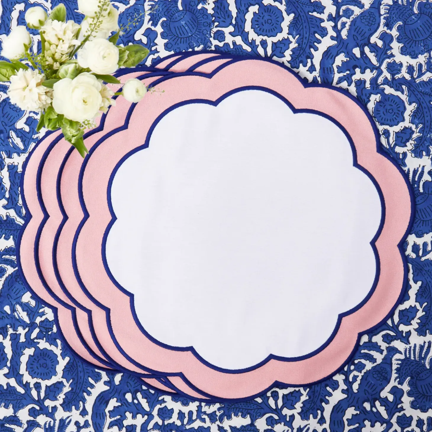 Sofia Pink Appliqué Placemats (Set of 4)