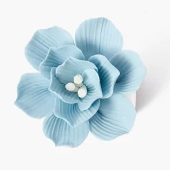 Soft Blue Fiore Napkin Rings (Set of 4)