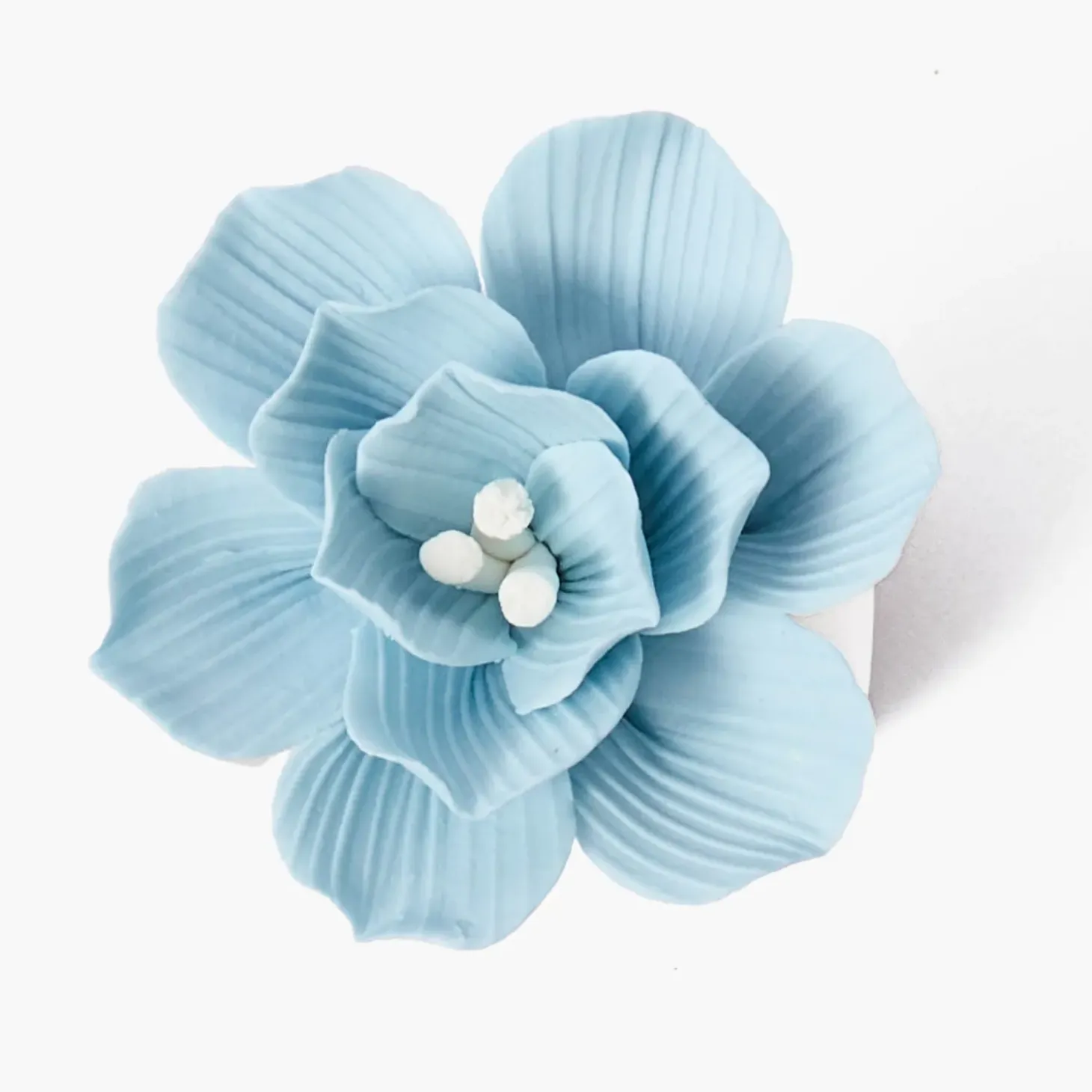 Soft Blue Fiore Napkin Rings (Set of 4)