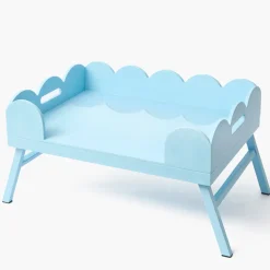 Soft Blue Lacquer Breakfast Tray