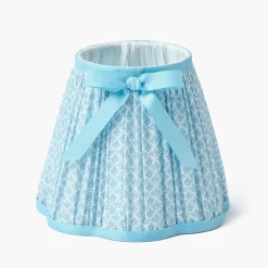 Soft Blue Lotus Bow Lampshade (18cm)