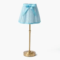 Soft Blue Lotus Bow Lampshade (18cm)