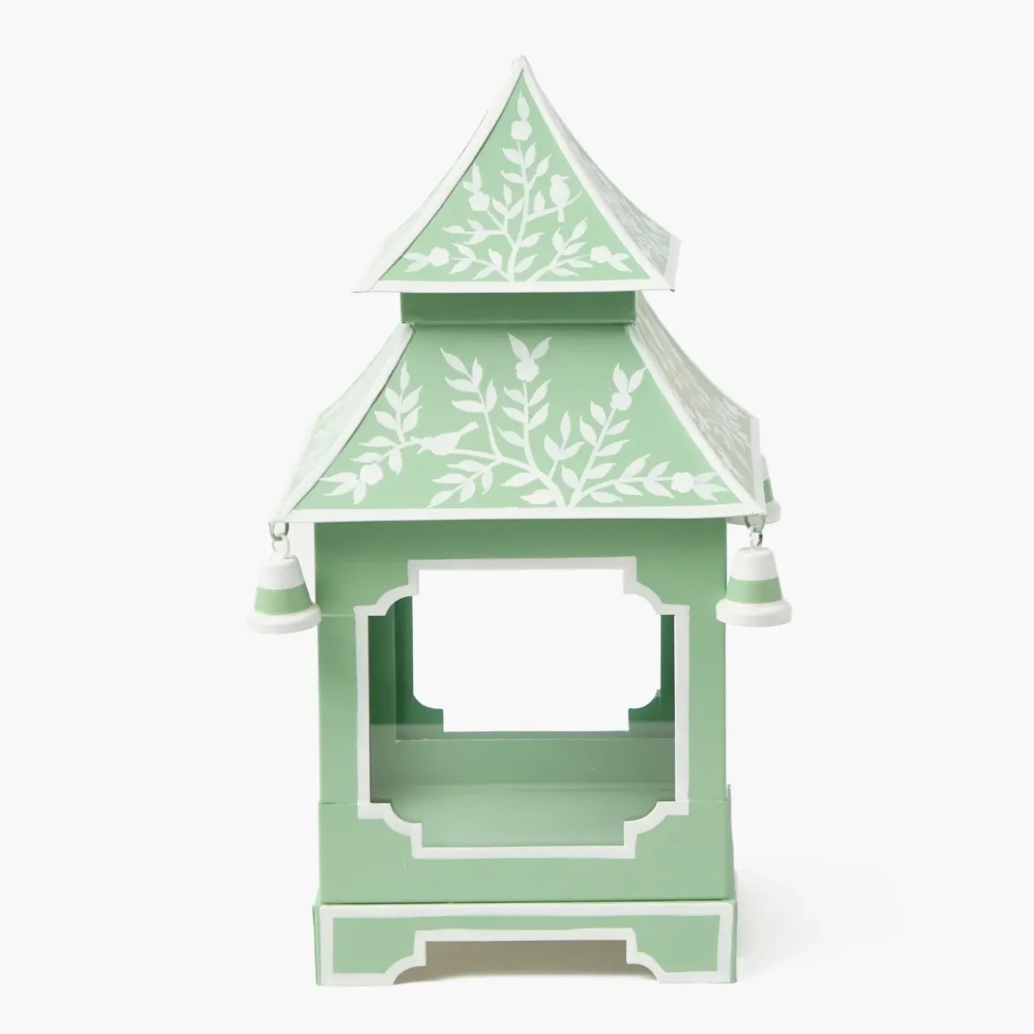 Soft Green Chinoiserie Pagoda Lantern